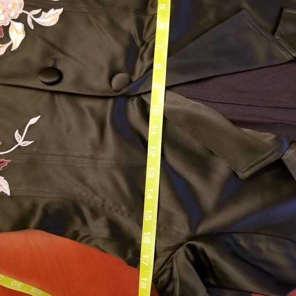 Adrianna Papell Evenning skirt and jacket Suit Floral Embroidered Set  Size 8 - Picture 11 of 12